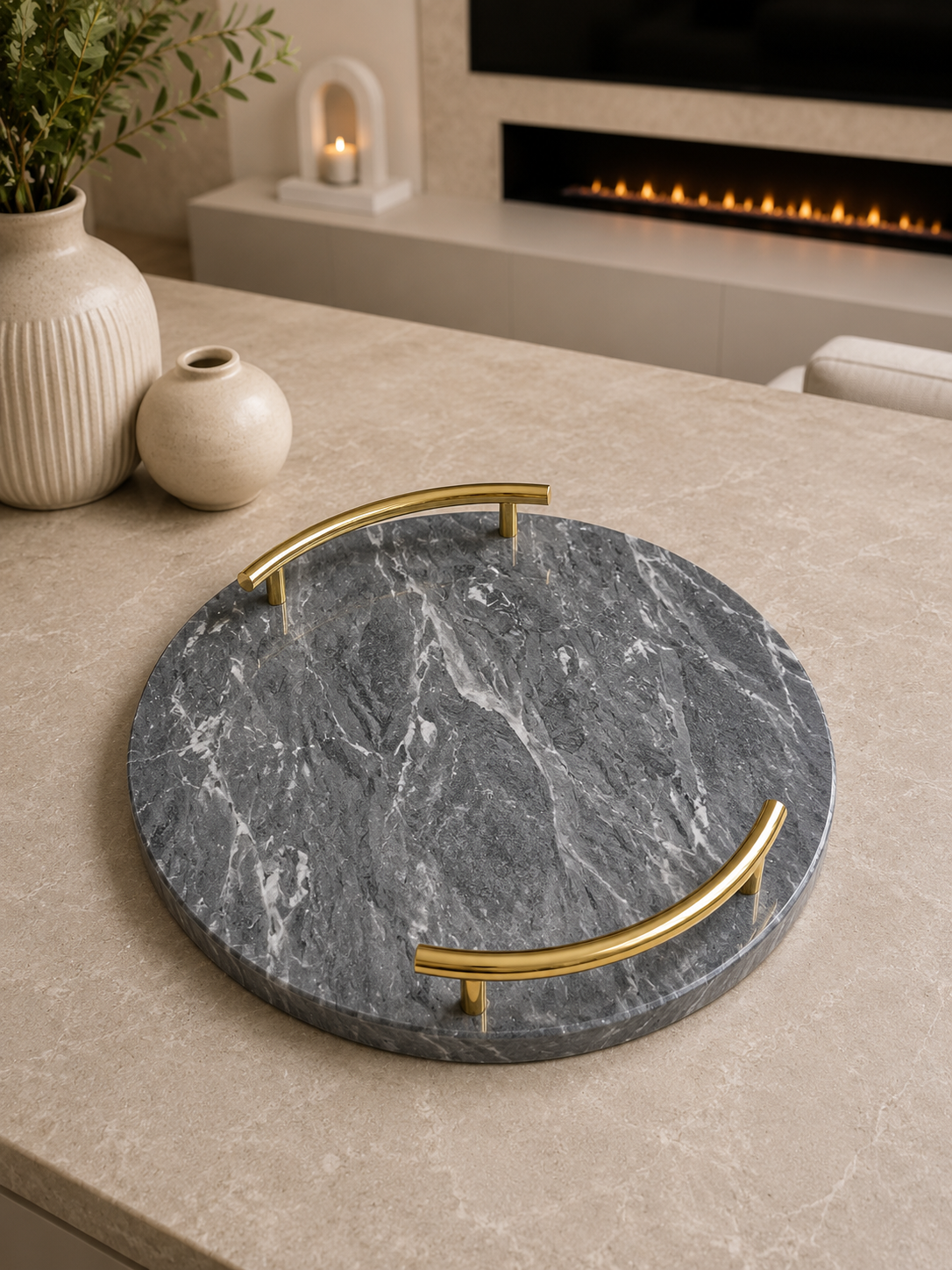 Marble Tray Round