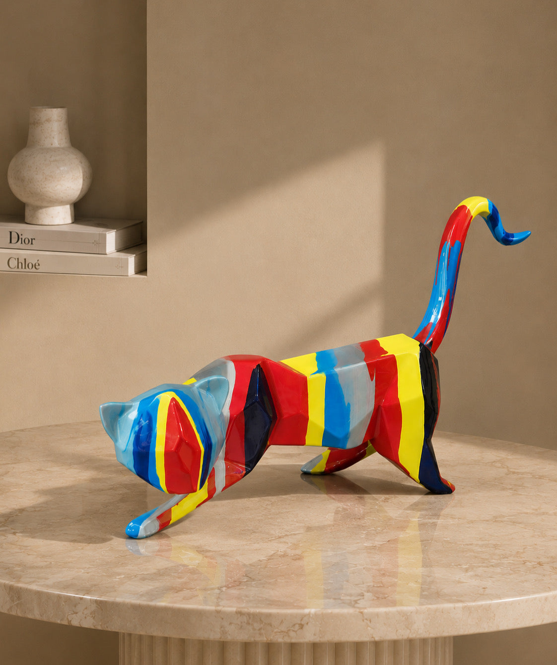 Colorful cat Sculpture