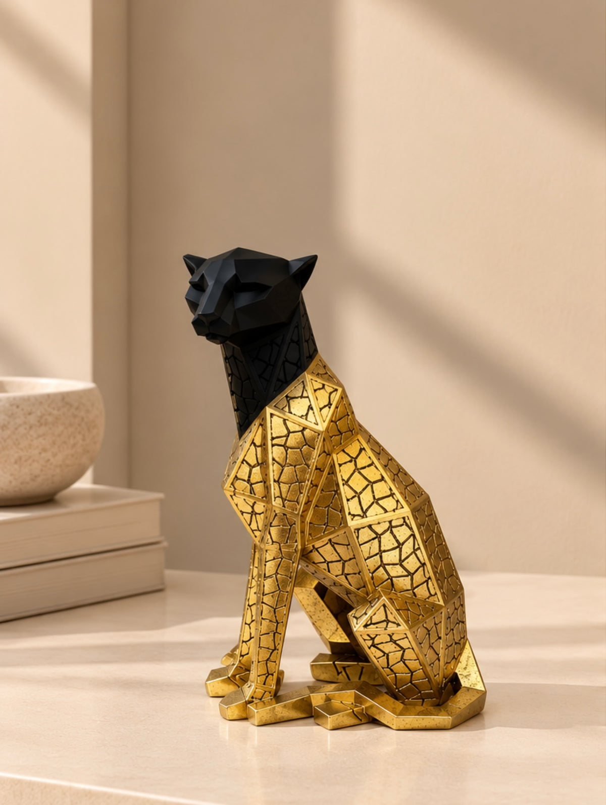 Black & Gold Panther Sculptures