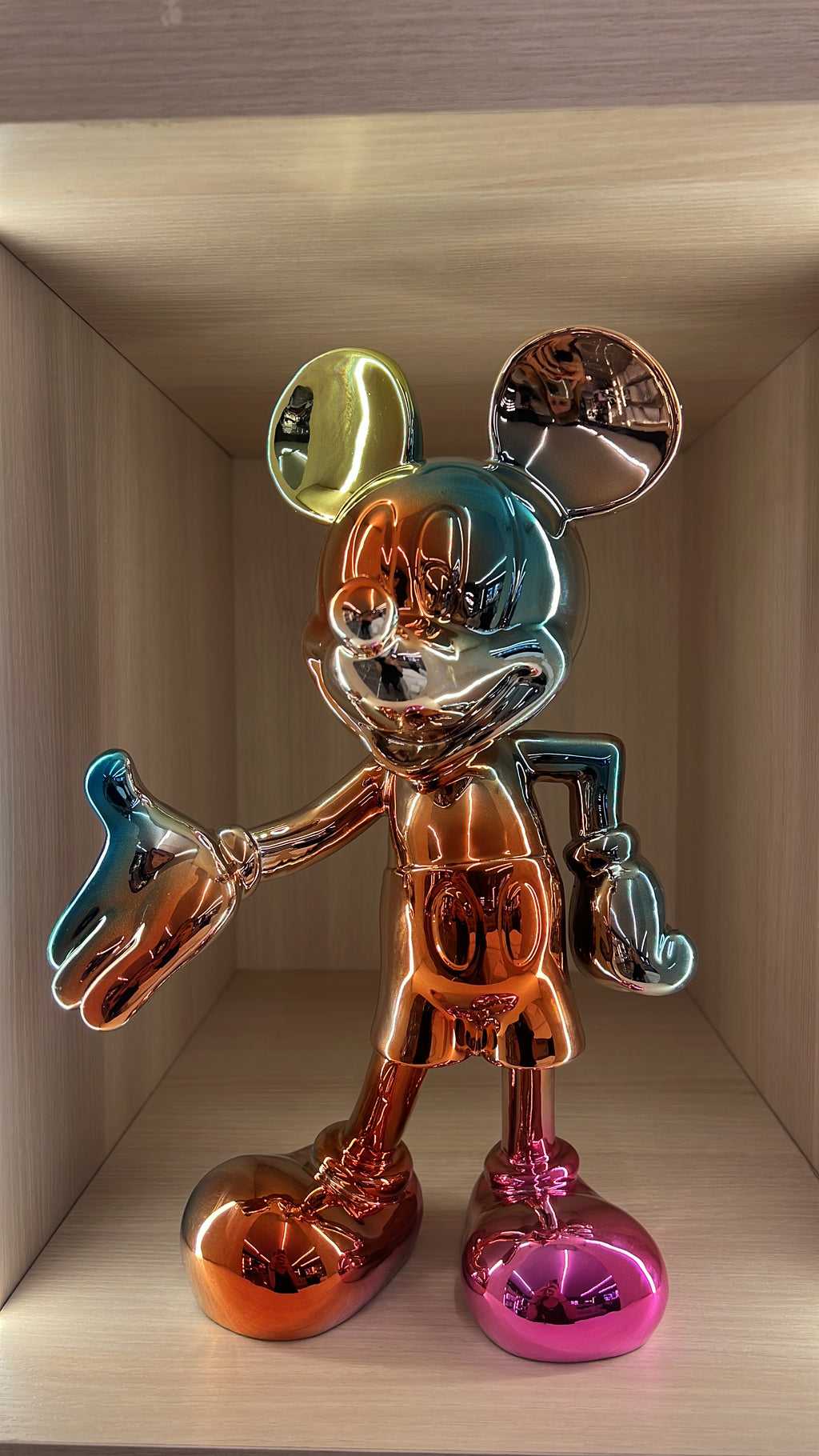 Metallic Mickey Mouse Sculpture