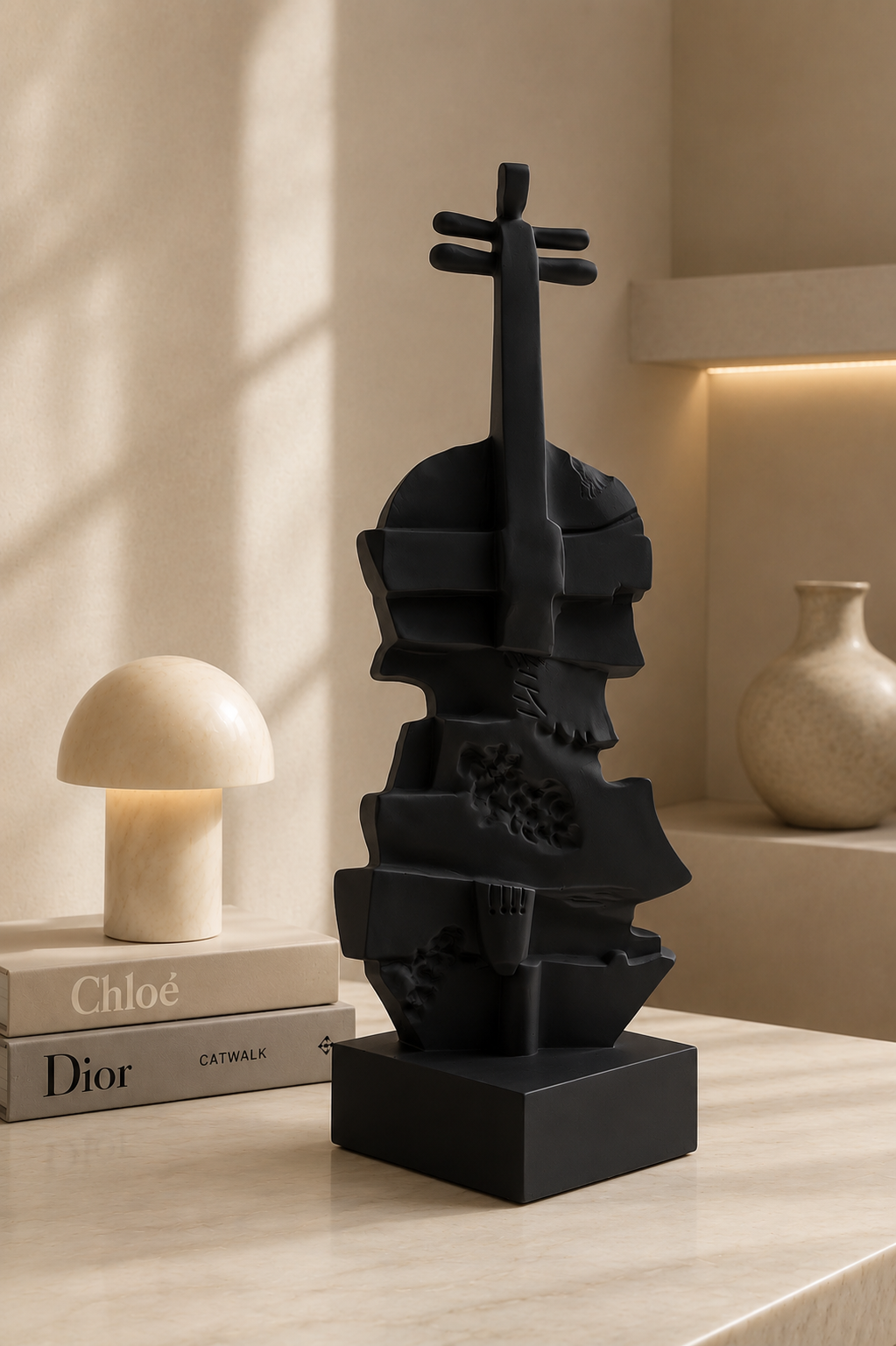 Abstract Violin Sculpture