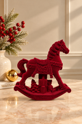 Bordeaux Velvet Rocking Horse