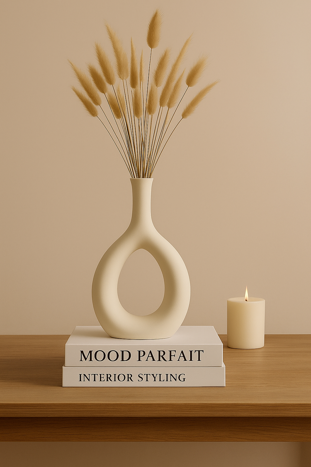 Sculptural white modern vase