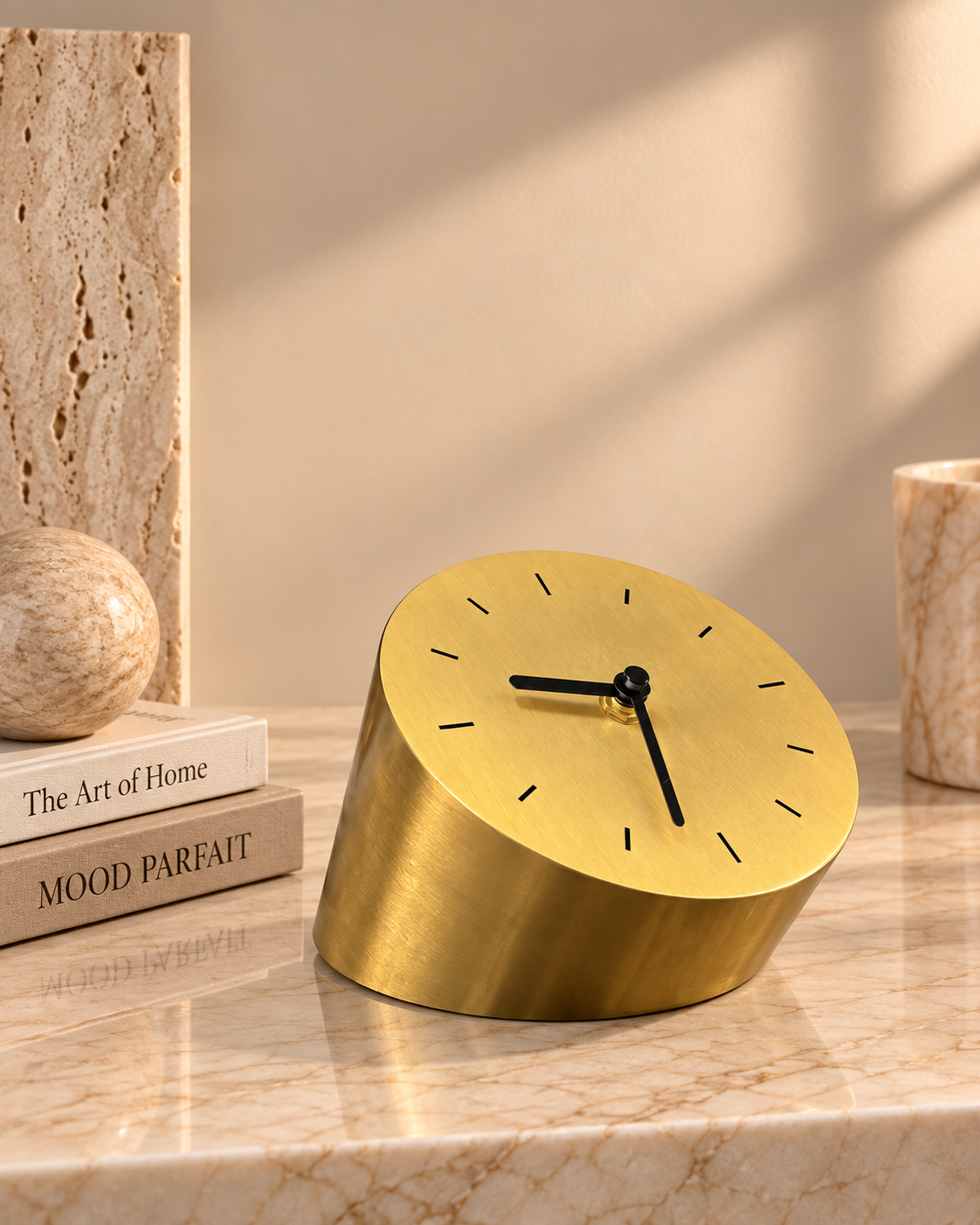 Golden Table Clock
