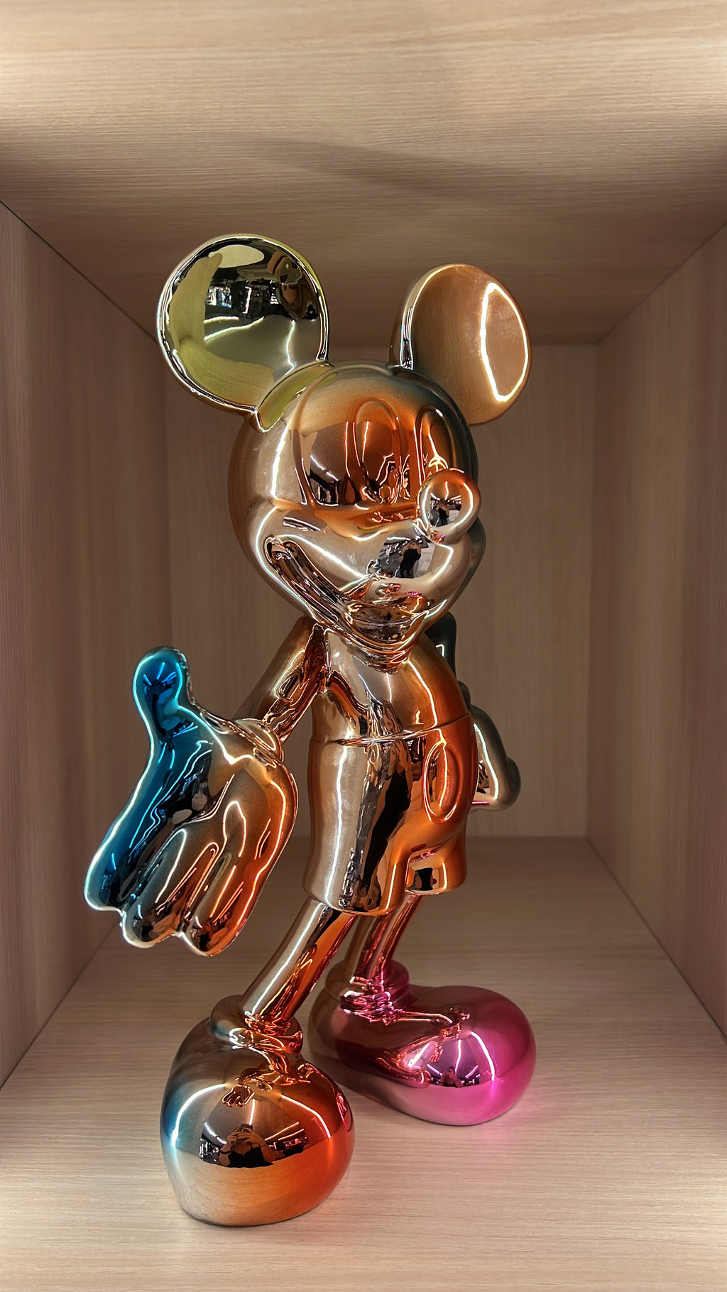 Metallic Mickey Mouse Sculpture