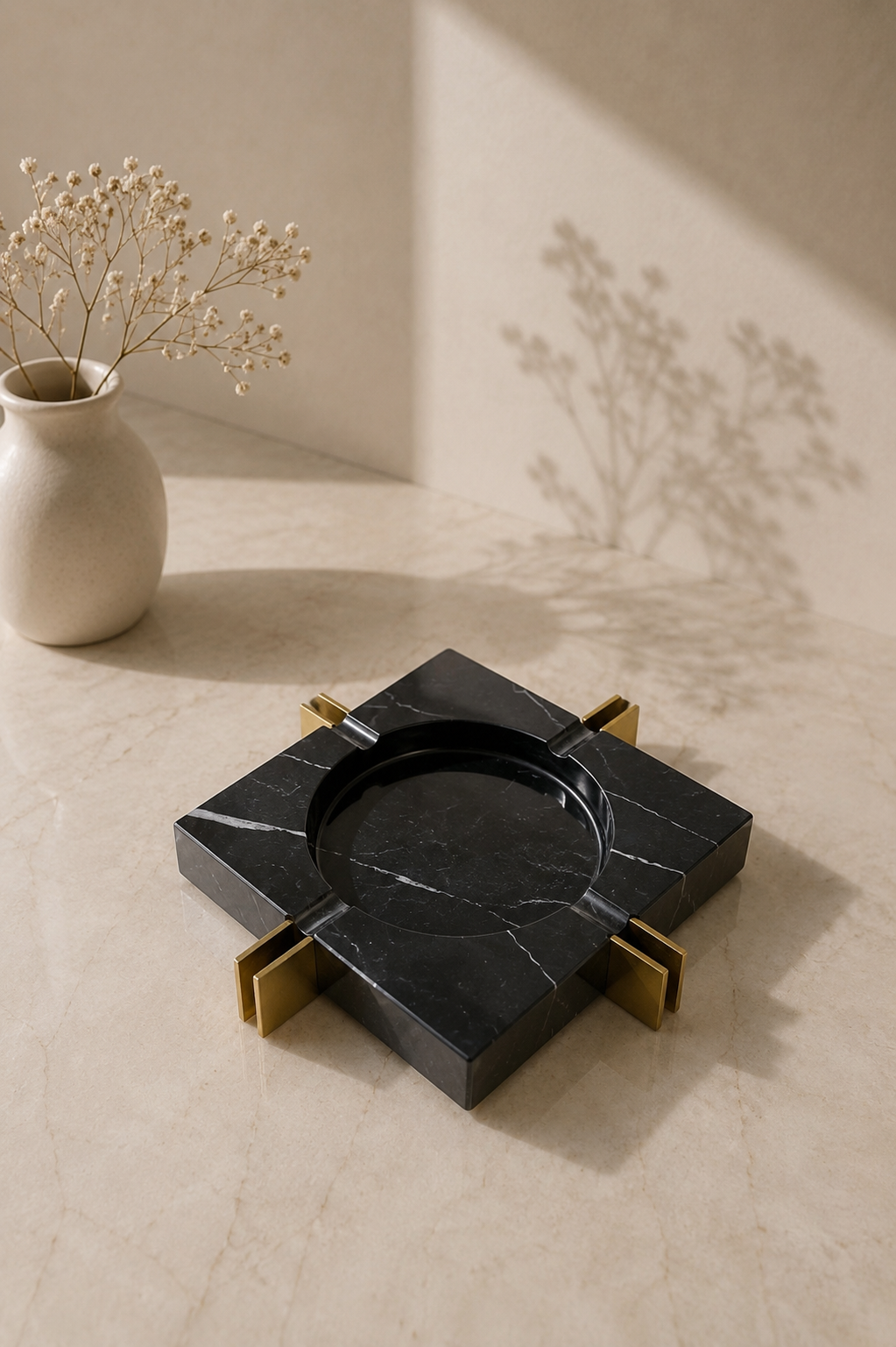 Marble Ashtray with a Stand