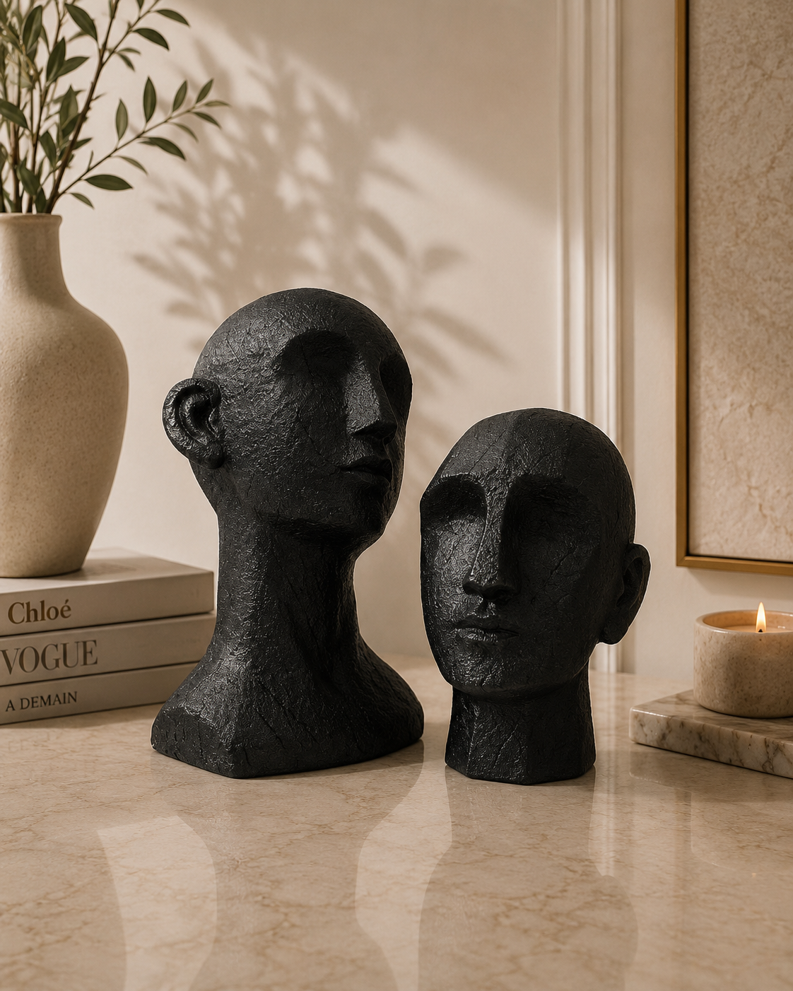 Abstract Face Sculptures