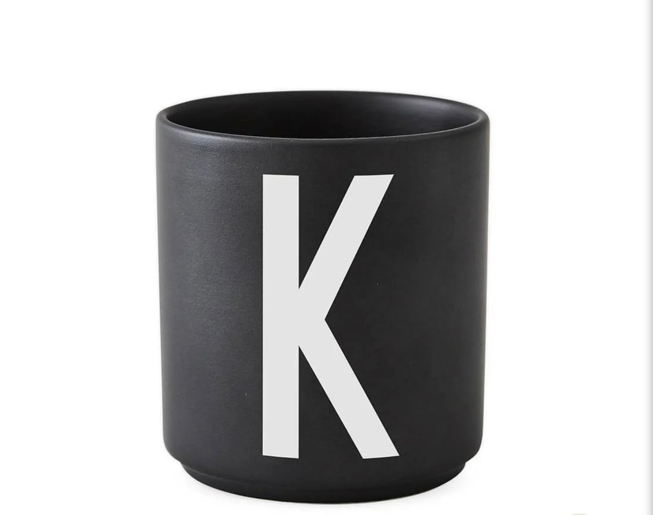 Design Letters Porcelain Cup Black Matte