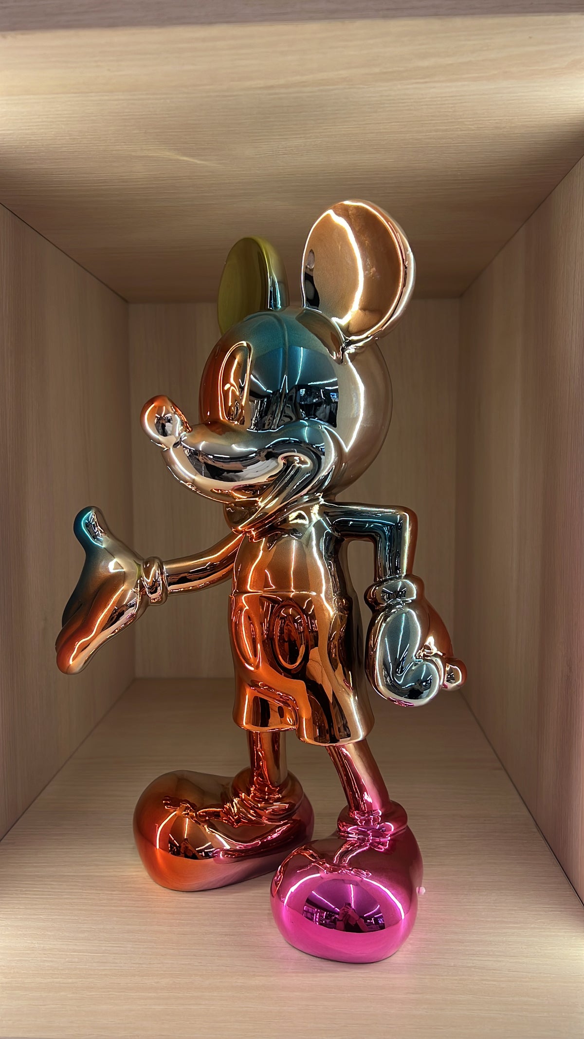 Metallic Mickey Mouse Sculpture