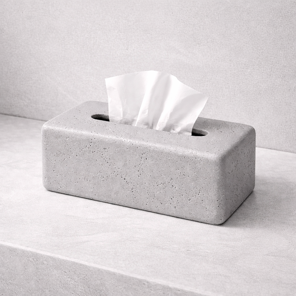 Textured stone tissue Box
