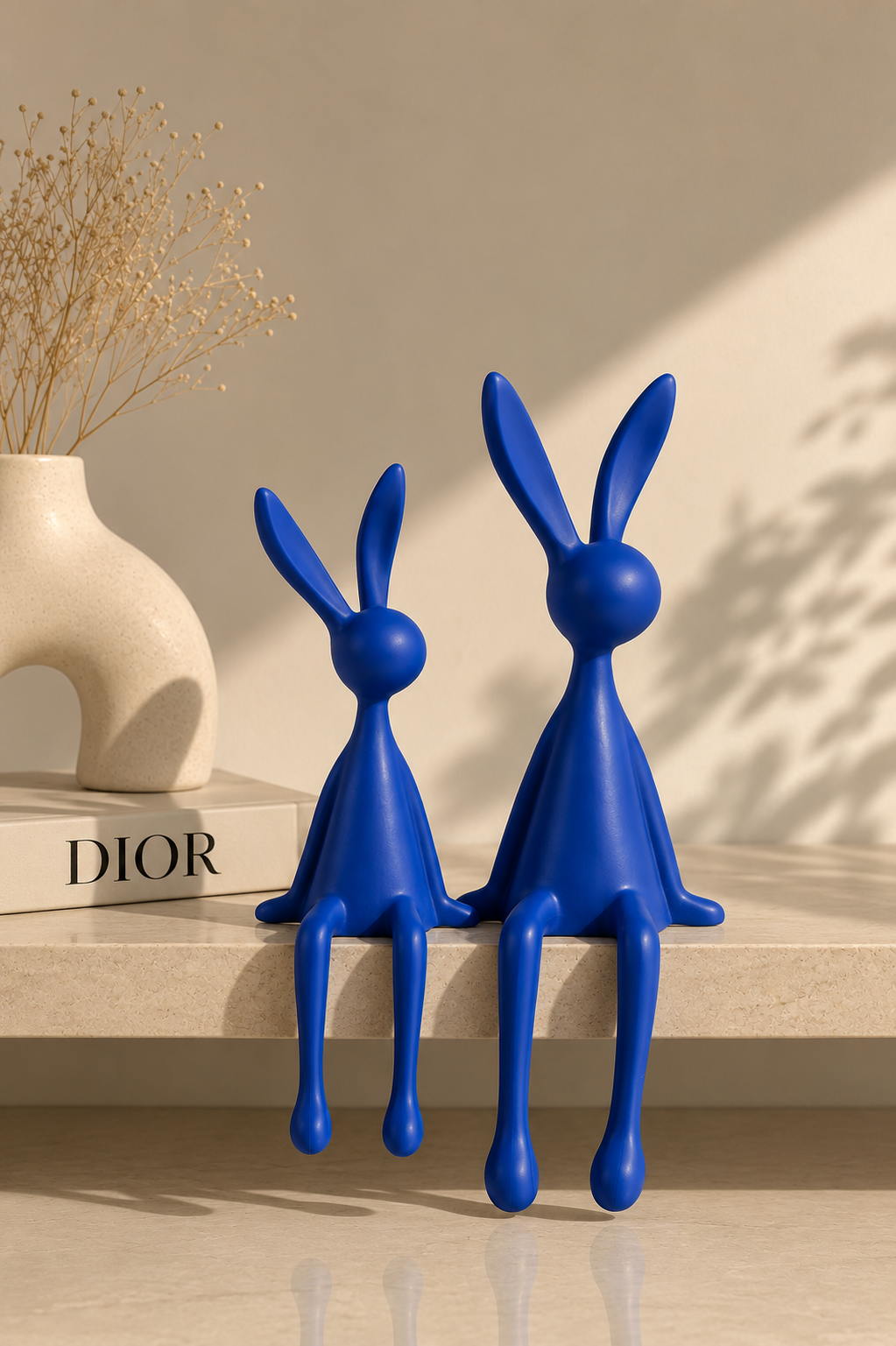 Blue Bunny Decor Set