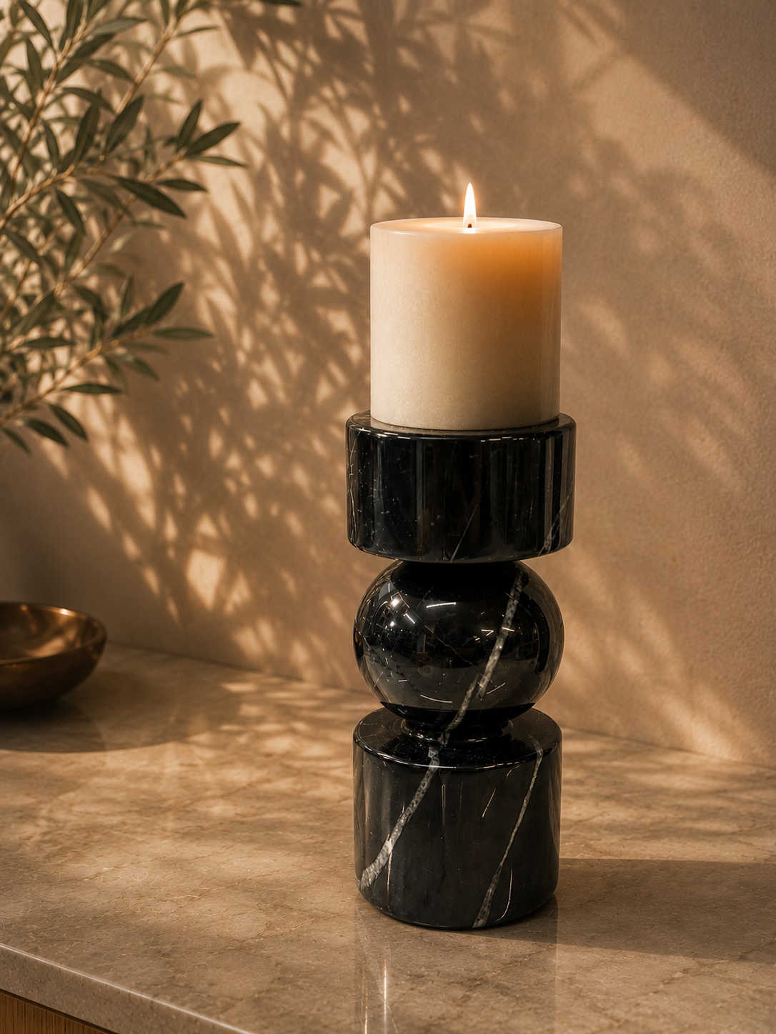 Marble Candle Holder