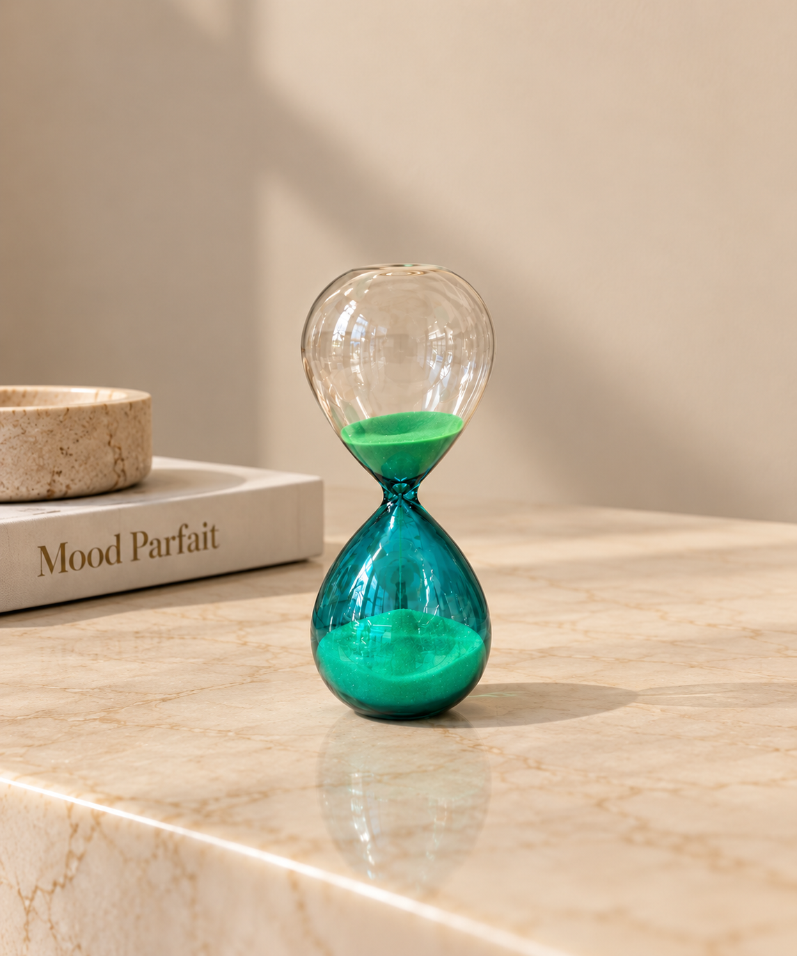 Glass Hourglass Decor