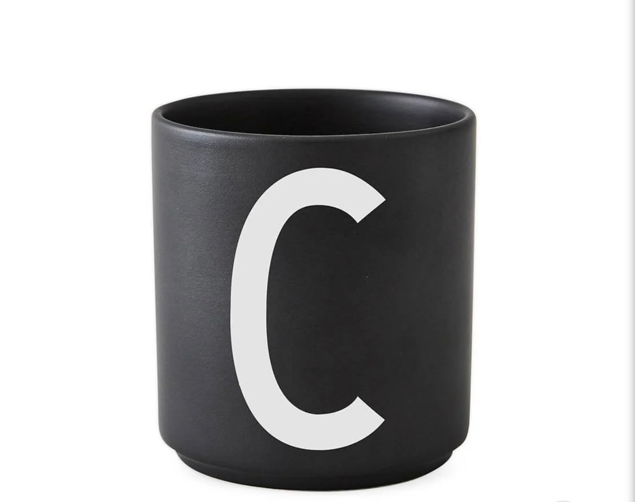 Design Letters Porcelain Cup Black Matte