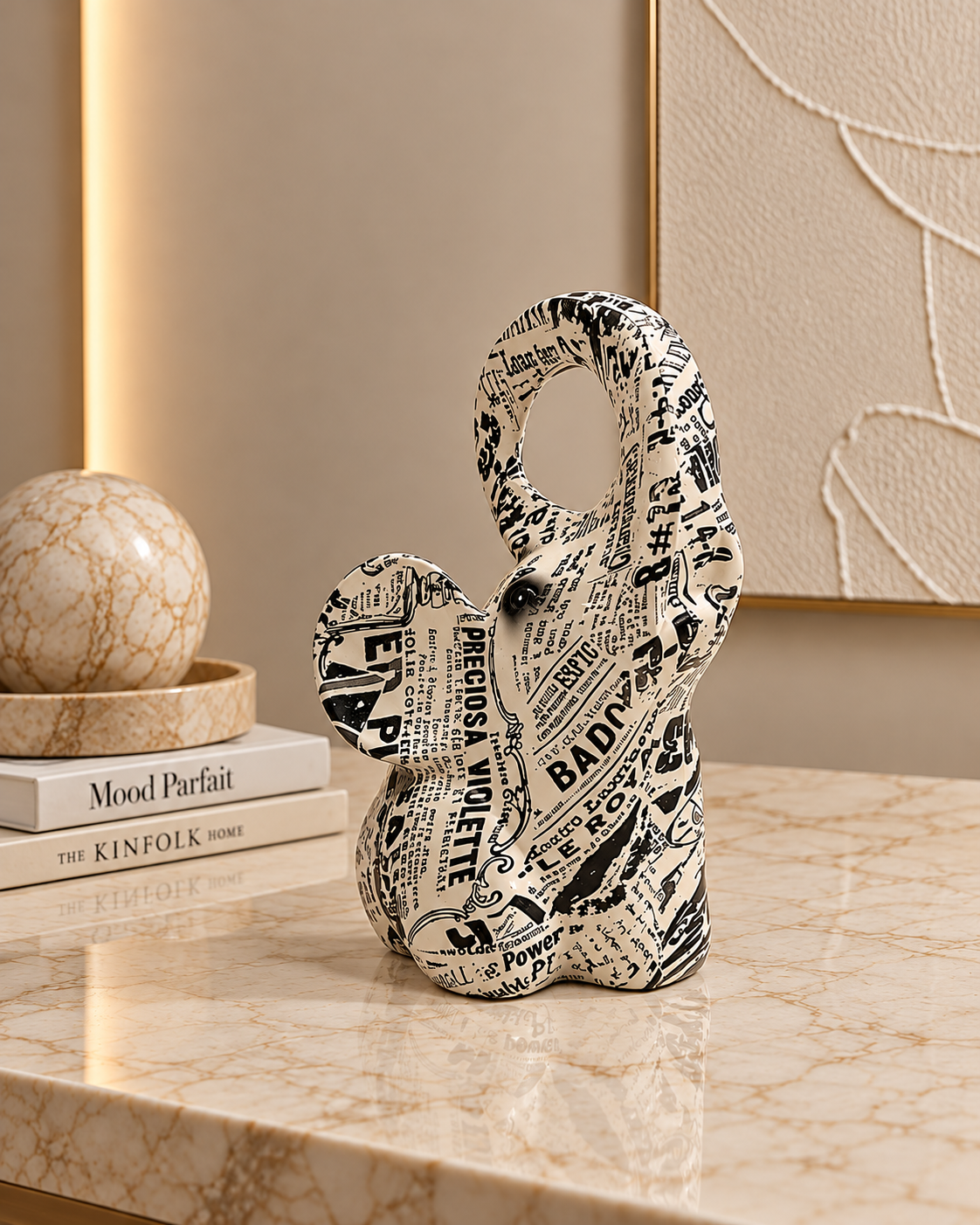Newspaper Elephant Sculpture