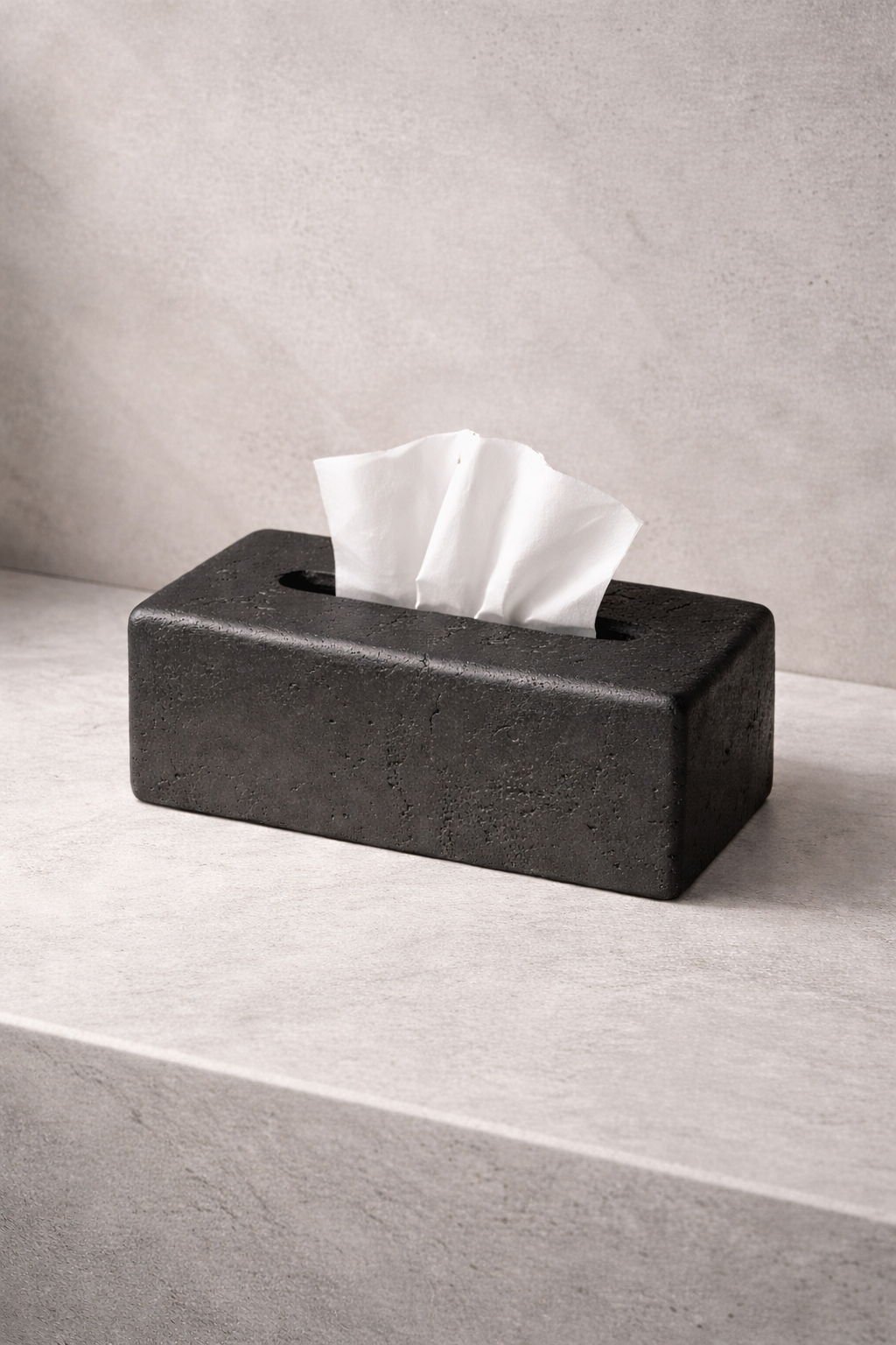 Textured stone tissue Box