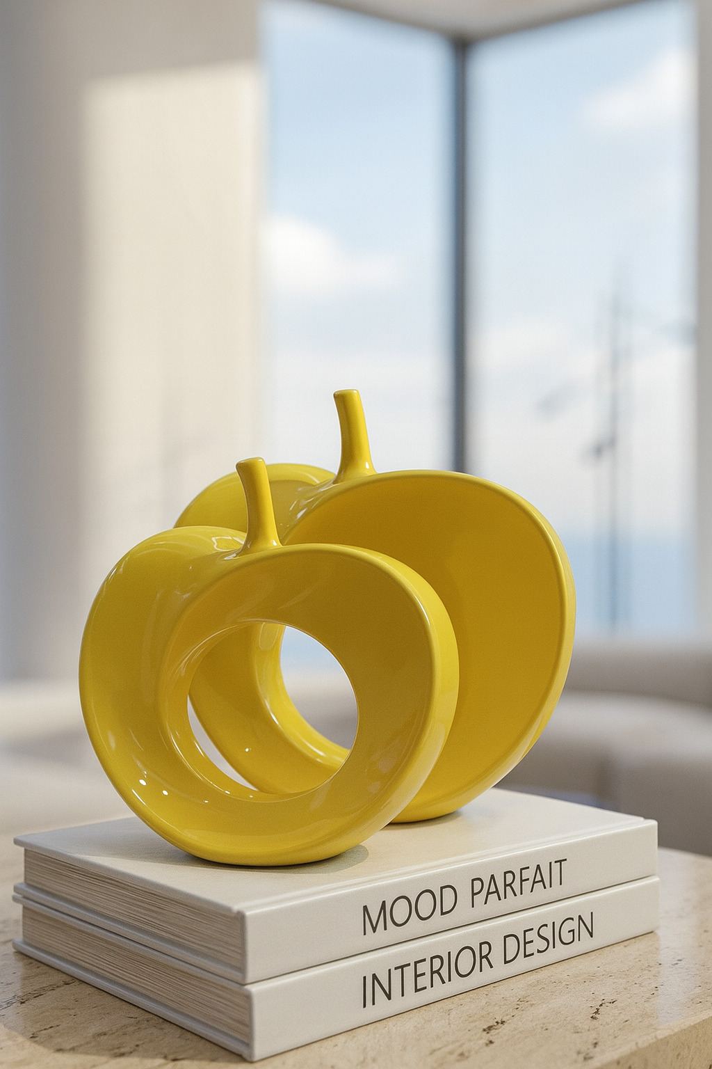 Modern Sculptural Apple