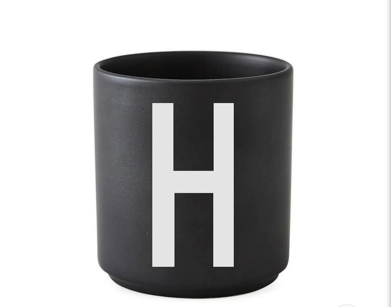 Design Letters Porcelain Cup Black Matte