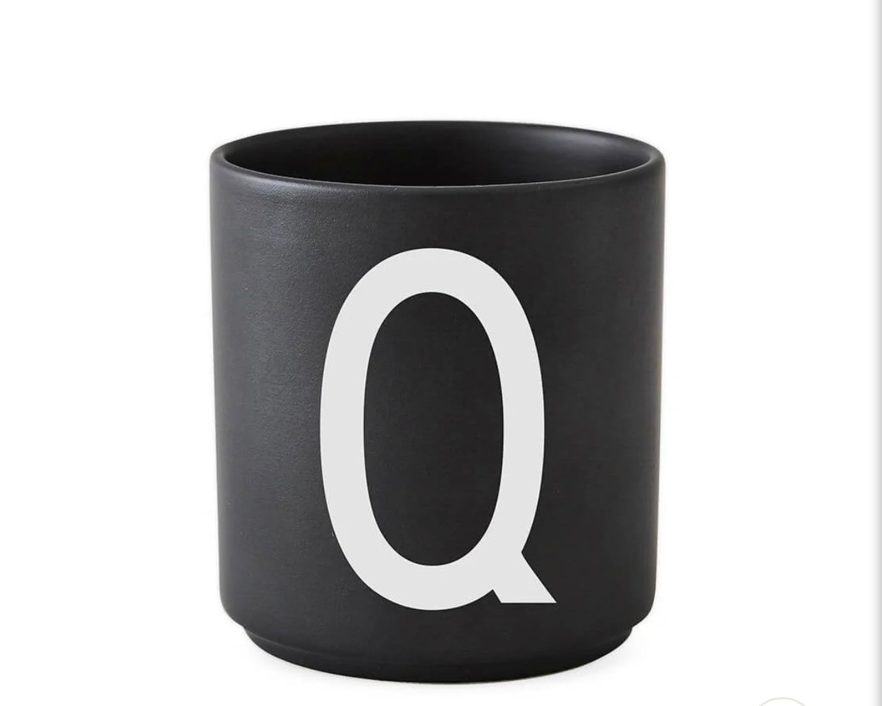 Design Letters Porcelain Cup Black Matte