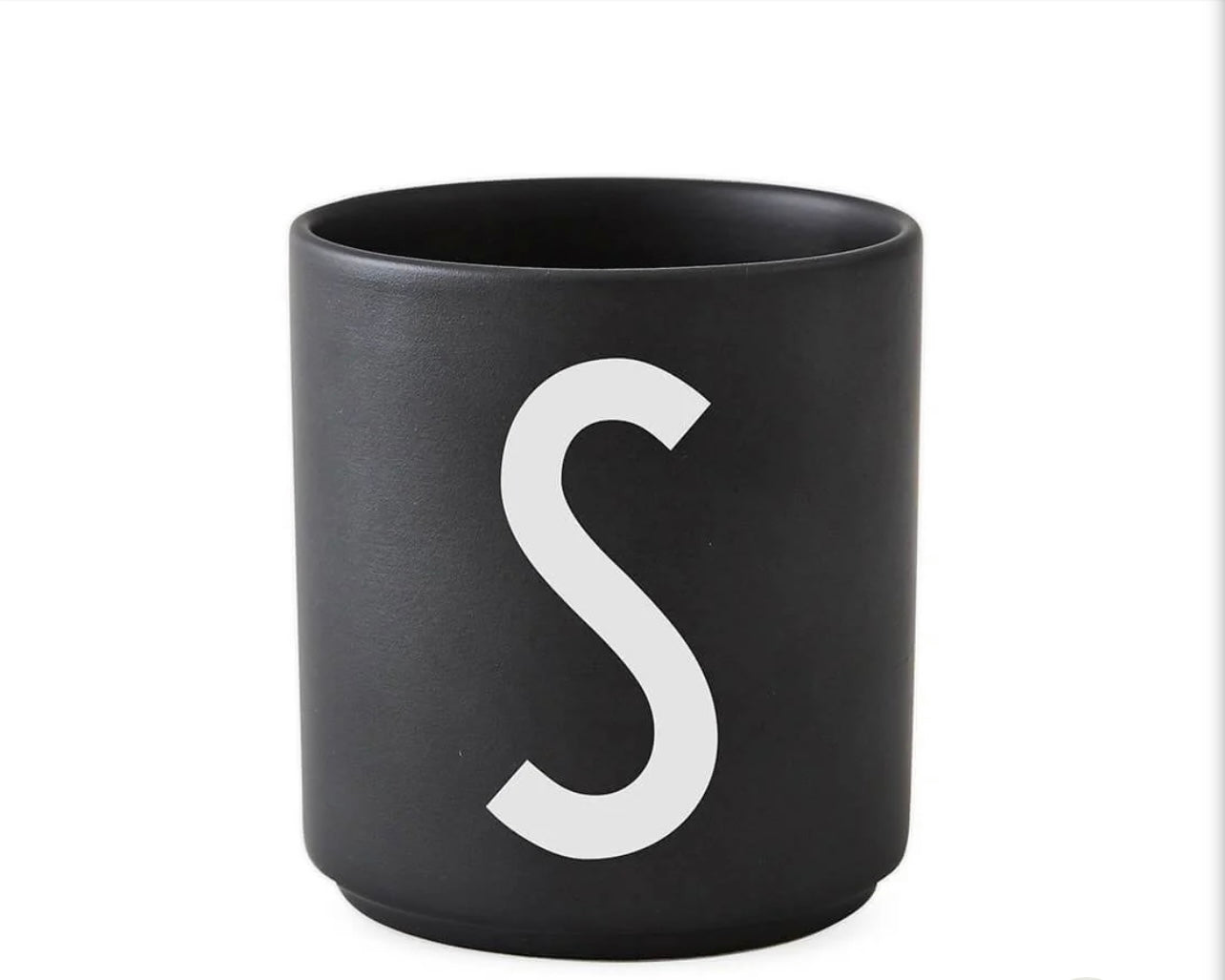 Design Letters Porcelain Cup Black Matte