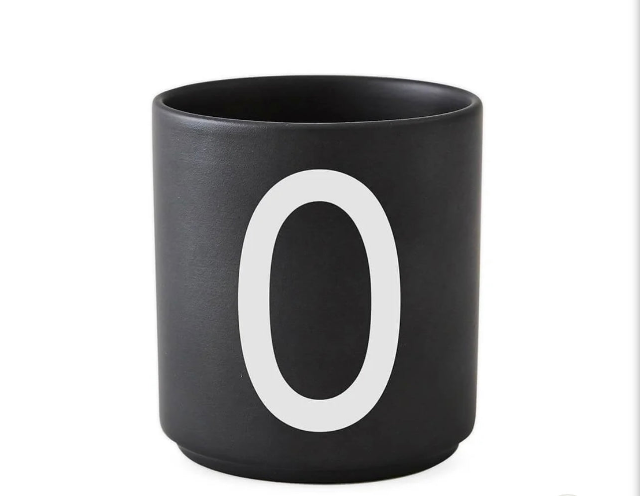 Design Letters Porcelain Cup Black Matte