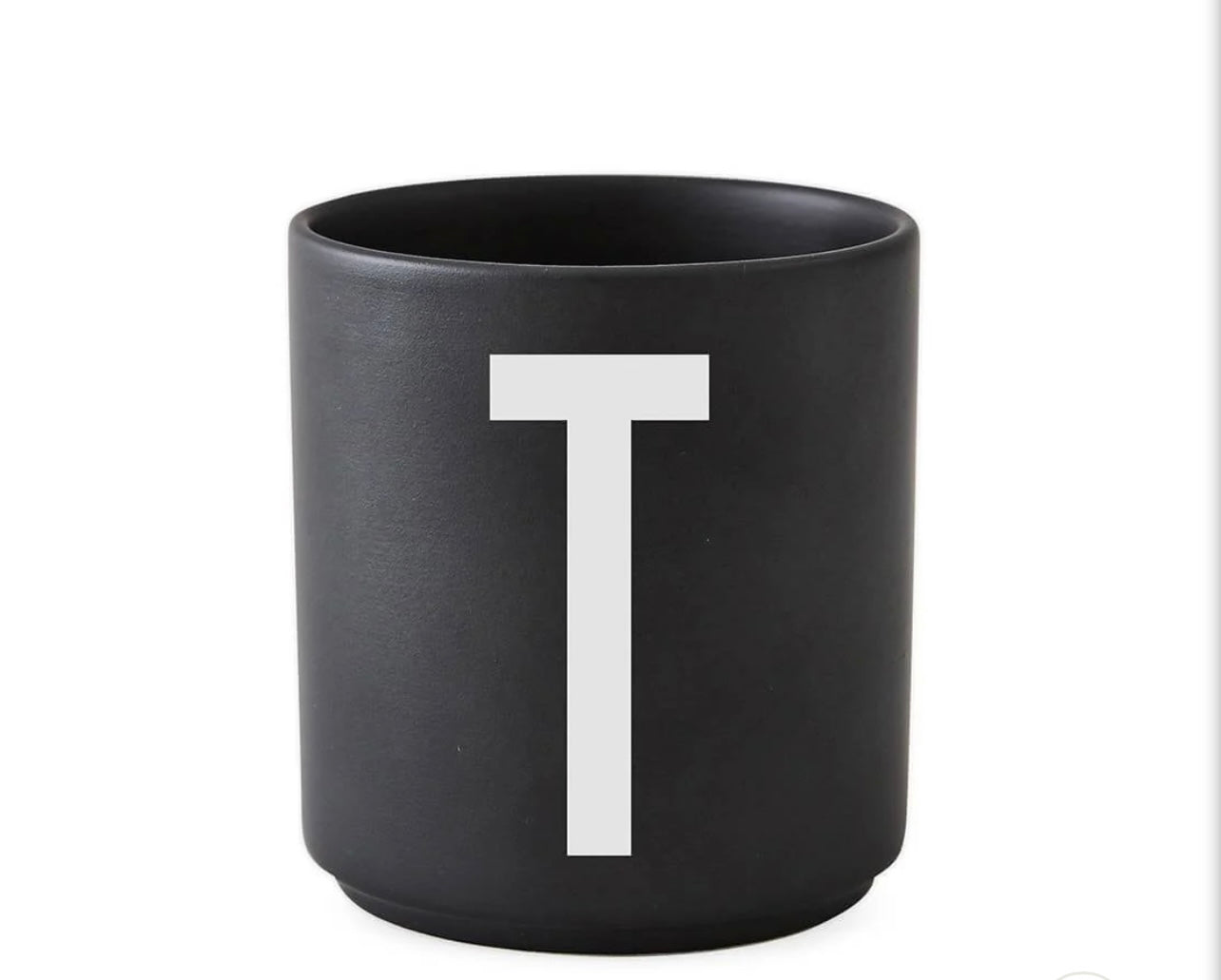 Design Letters Porcelain Cup Black Matte