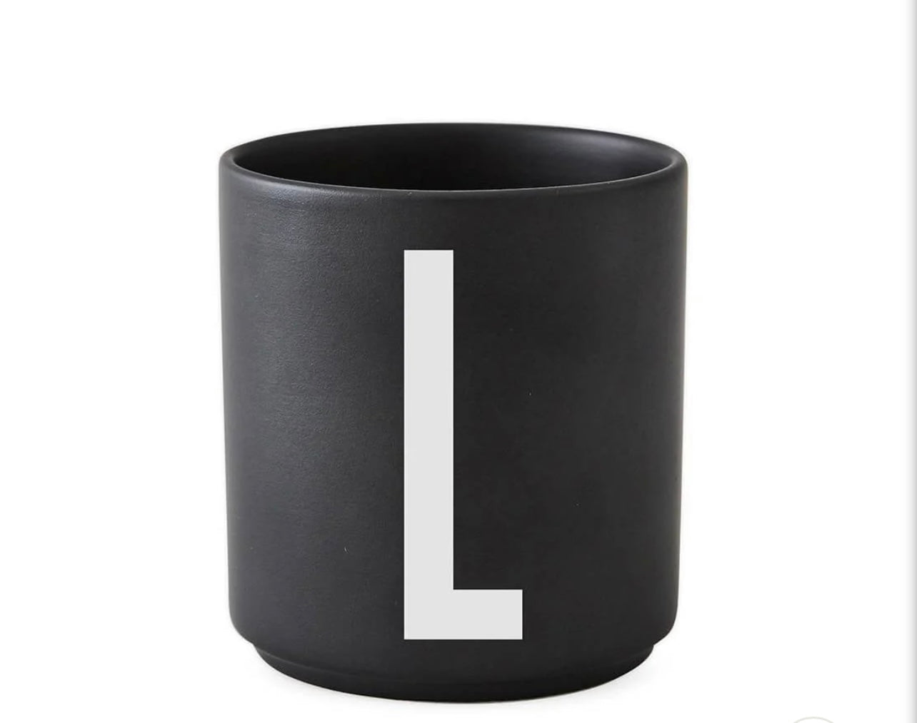 Design Letters Porcelain Cup Black Matte