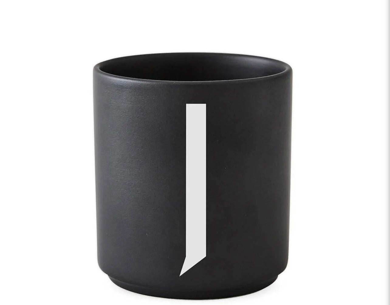 Design Letters Porcelain Cup Black Matte