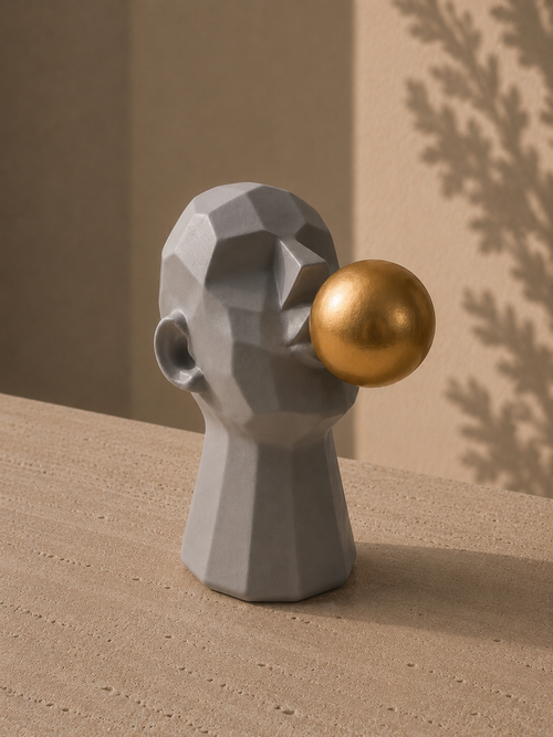 Bubble Face Sculpture