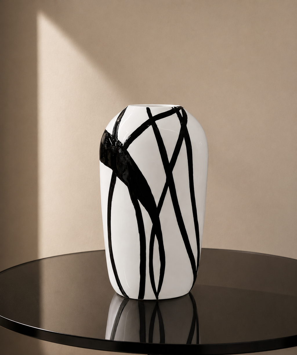 Black & White Art Vase