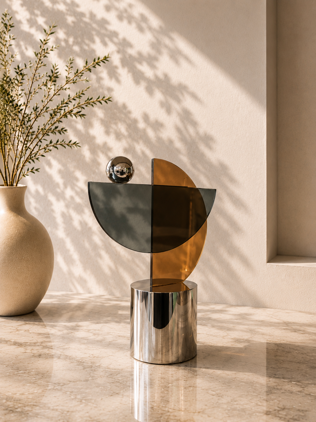 Abstract Crystal-Look Sculpture