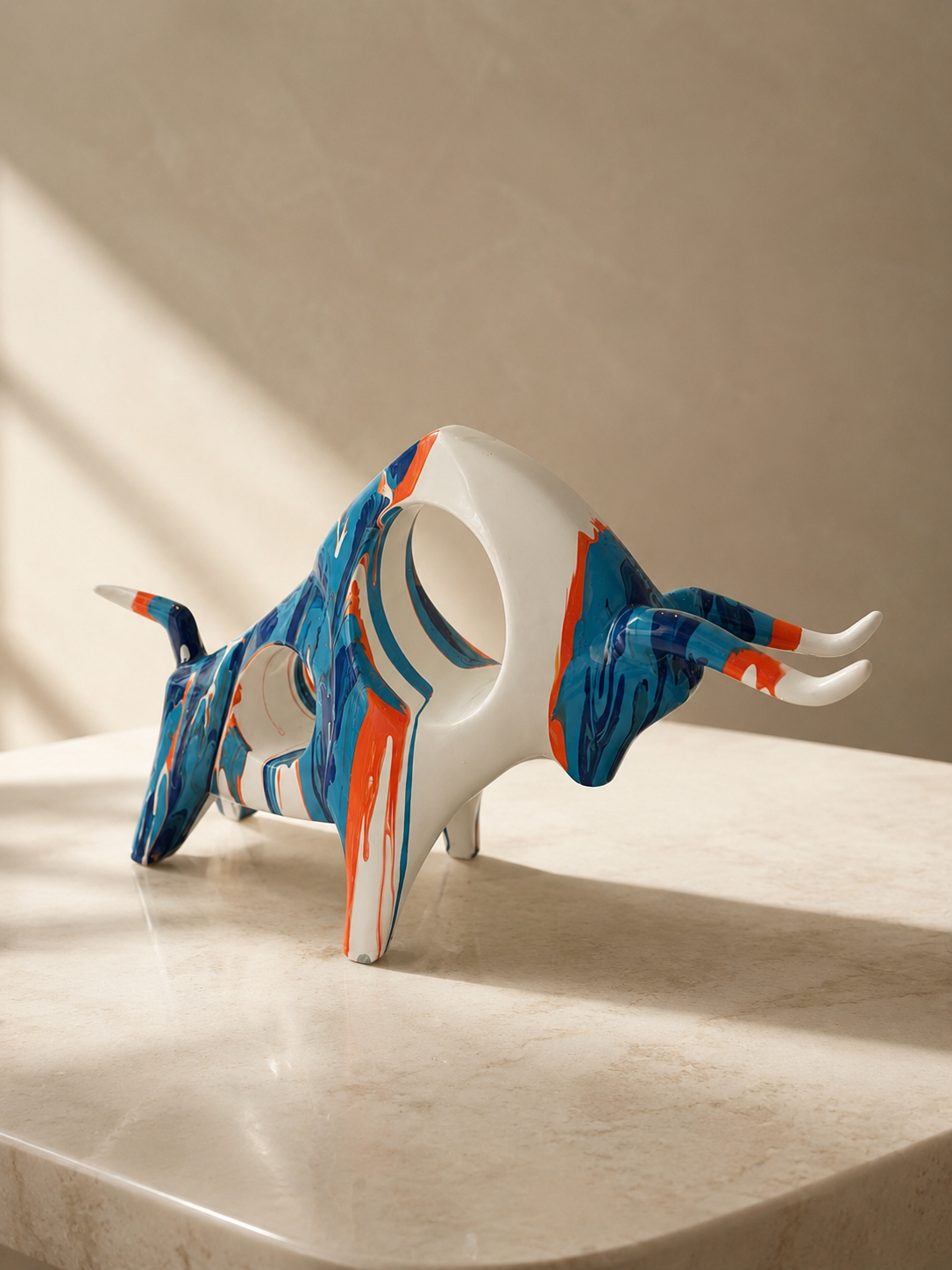 Abstract Bull Sculpture