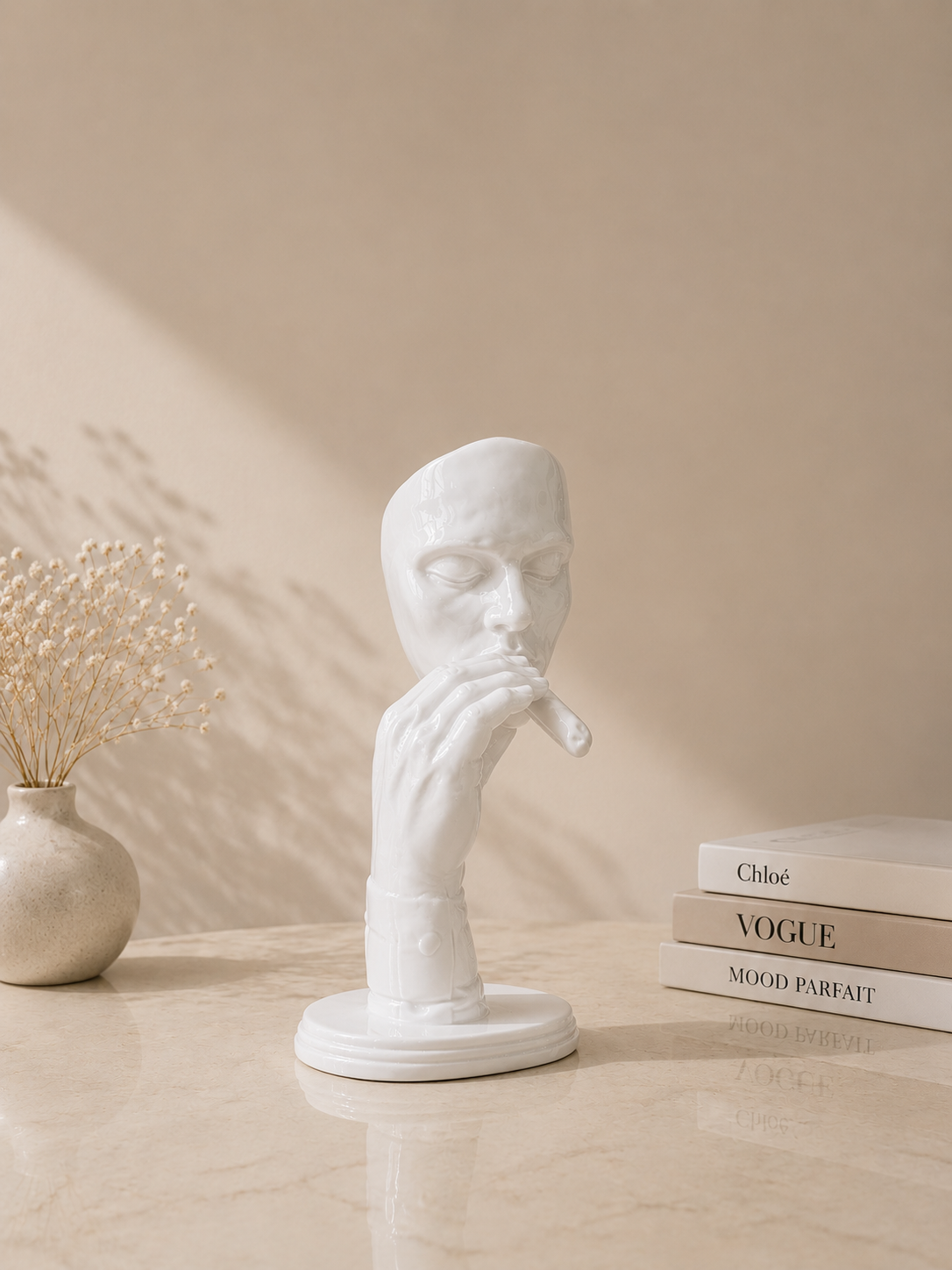 Modern Face Sculpture