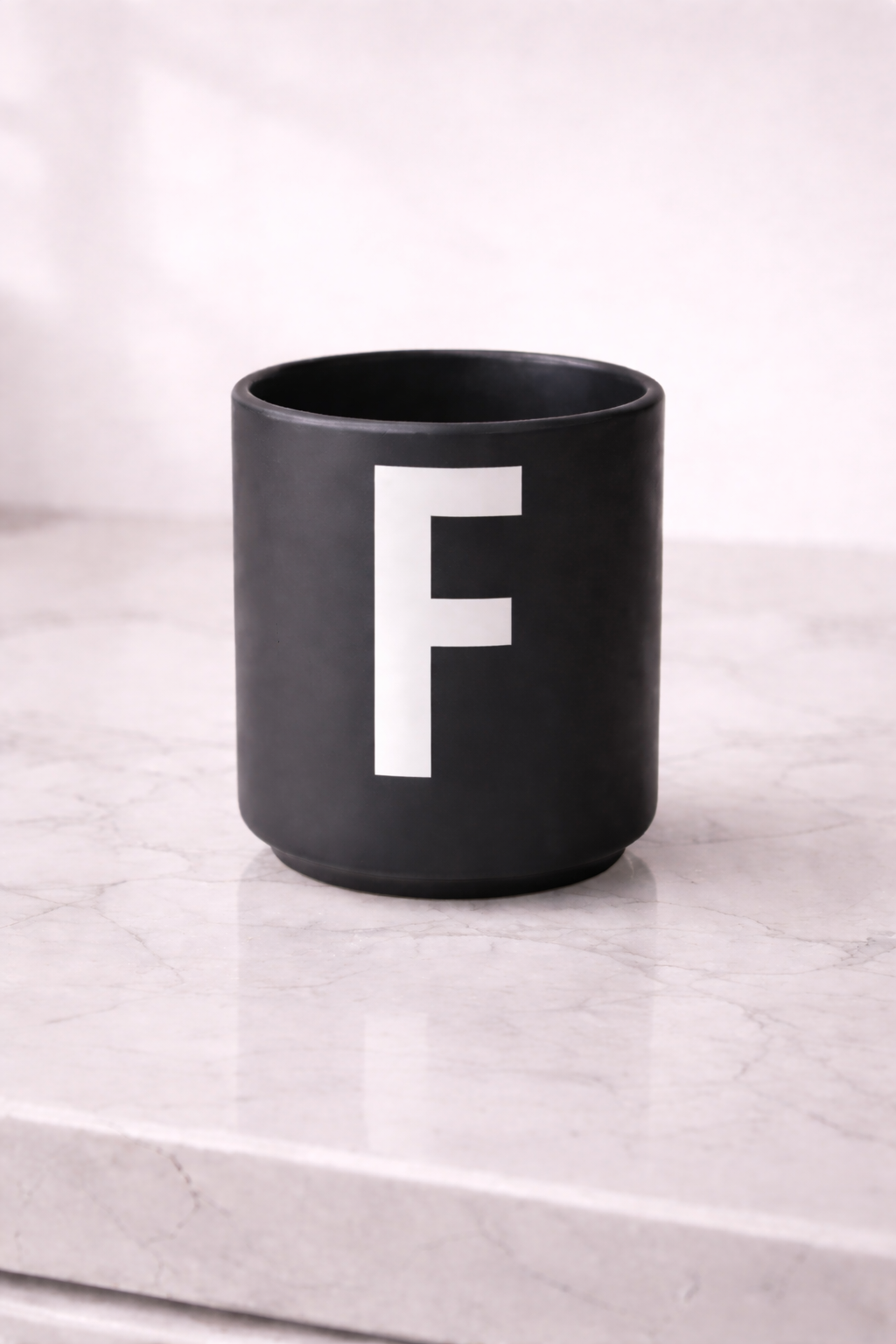 Design Letters Porcelain Cup Black Matte