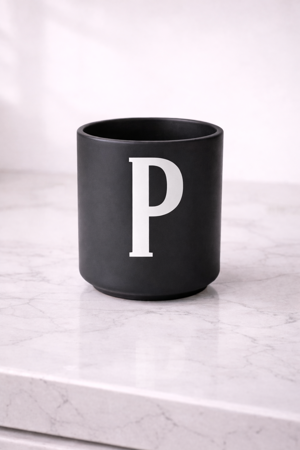Design Letters Porcelain Cup Black Matte