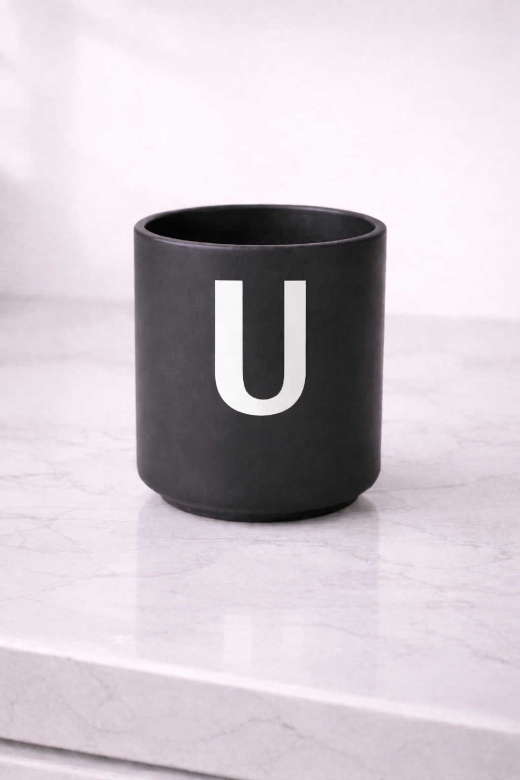Design Letters Porcelain Cup Black Matte